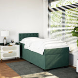 Slatted bed base with mattress Dark green 90x200 cm