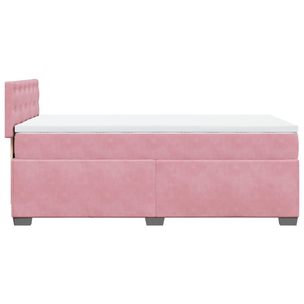 Sommier à lattes de lit avec matelas Rose 90x200 cm Velours