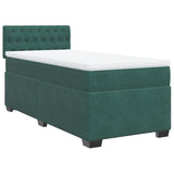 Slatted bed base with mattress Dark green 90x200 cm