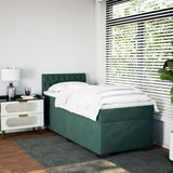 Slatted bed base with mattress Dark green 90x200 cm