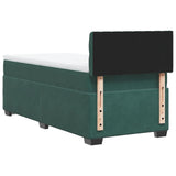 Slatted bed base with mattress Dark green 90x200 cm