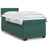 Slatted bed base with mattress Dark green 100x200 cm