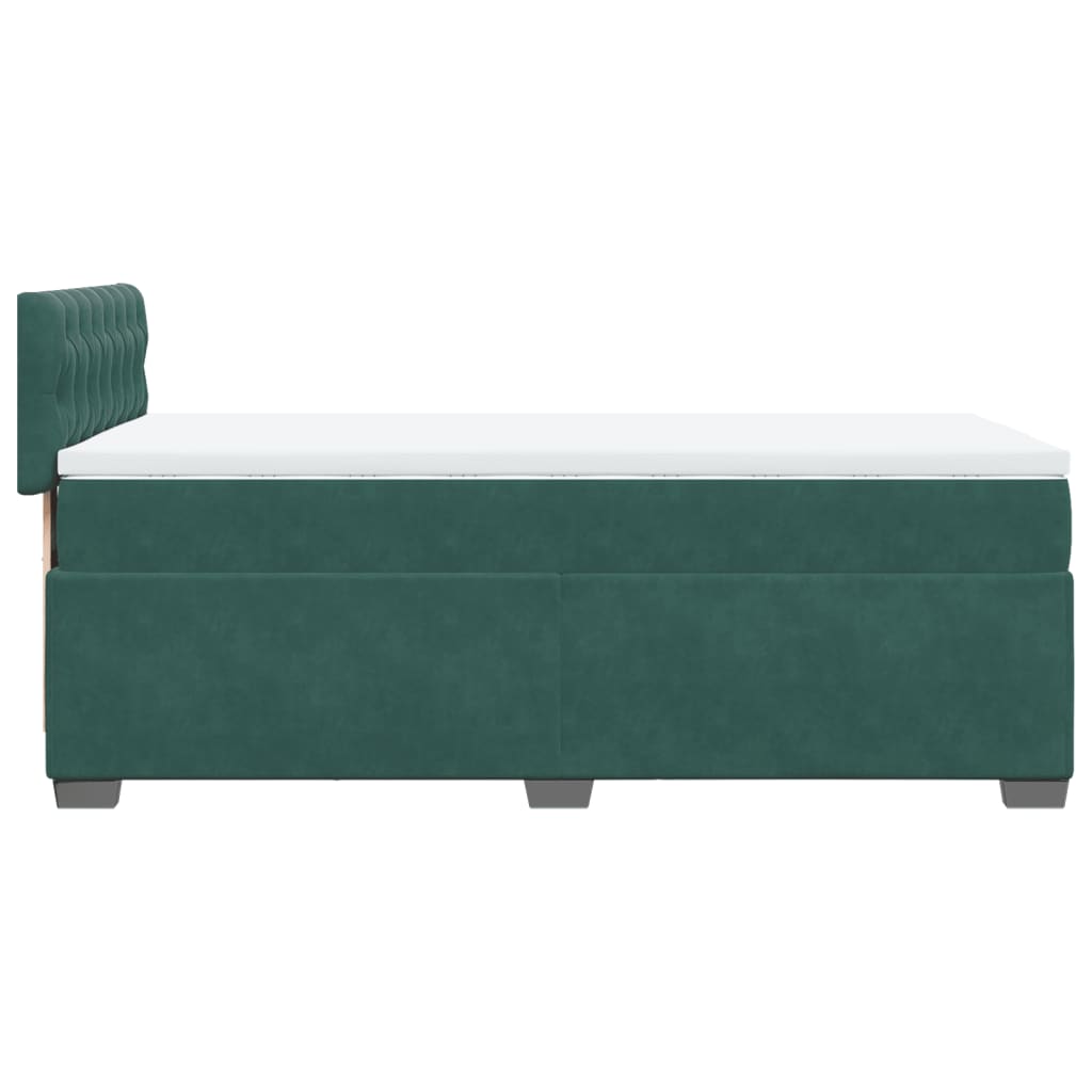 Slatted bed base with mattress Dark green 100x200 cm