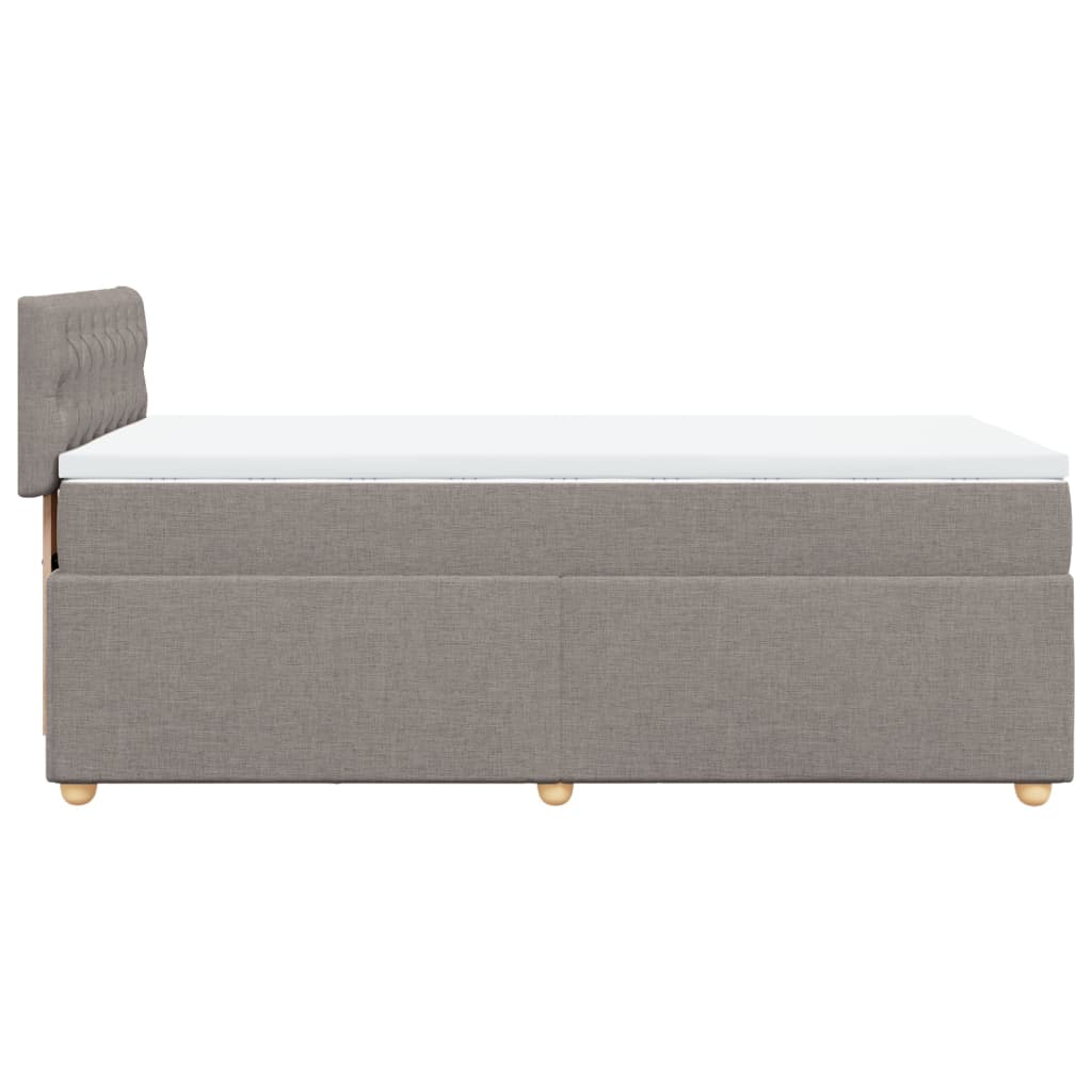 Sommier à lattes de lit avec matelas Taupe 80x200 cm Tissu