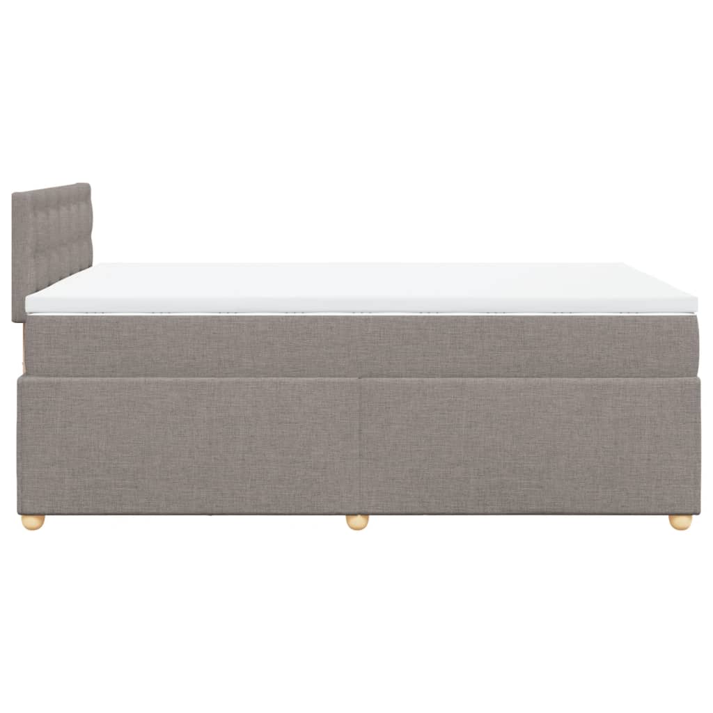 Sommier à lattes de lit avec matelas taupe 120x190 cm tissu