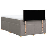 Sommier à lattes de lit avec matelas Taupe 120x200 cm Tissu