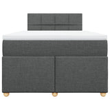 Slatted bed base with mattress Dark grey 120x200cm Fabric