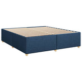 Slatted bed base with mattress Blue 180x200 cm Fabric