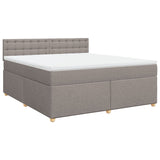 Slatted bed base with mattress Taupe 180x200 cm Fabric