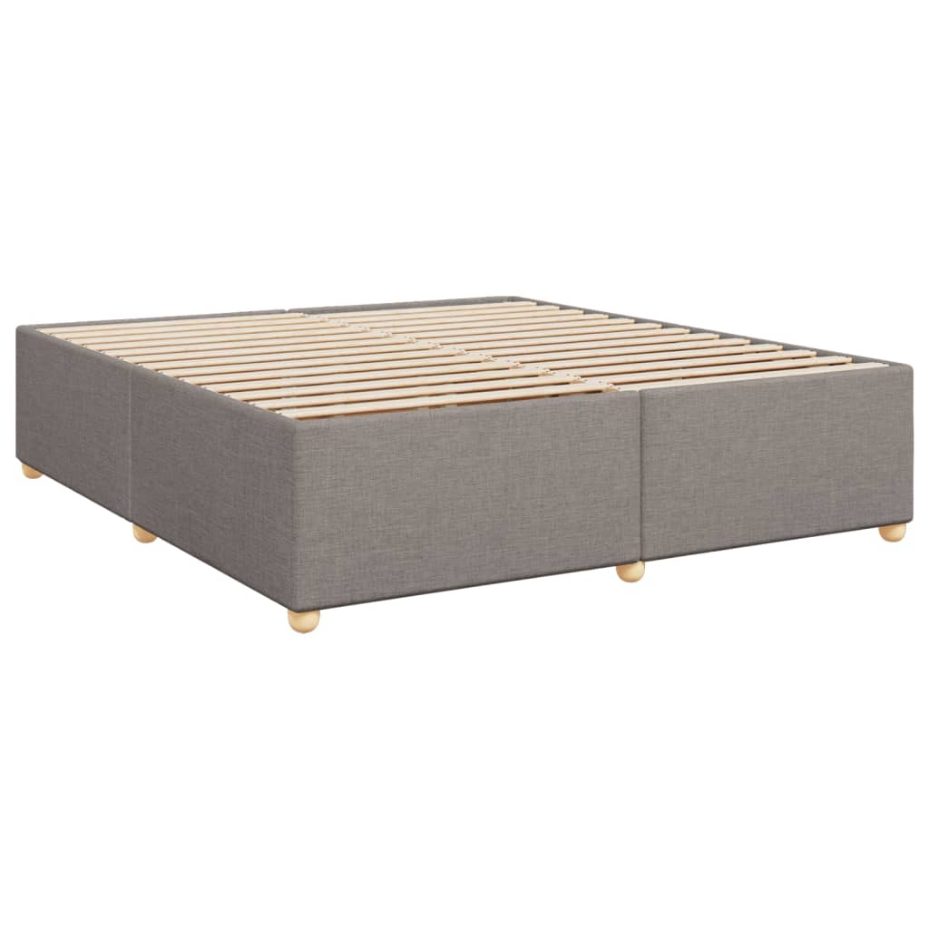 Slatted bed base with mattress Taupe 180x200 cm Fabric