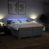 Slatted bed base with mattress Dark grey 200x200cm Fabric