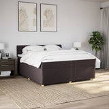 Slatted bed base with mattress Dark brown 200x200 cm