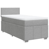 Sommier à lattes de lit avec matelas gris clair 80x200 cm tissu