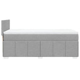 Sommier à lattes de lit avec matelas gris clair 80x200 cm tissu