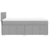 Sommier à lattes de lit avec matelas gris clair 80x200 cm tissu