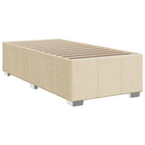 Bed slatted base with mattress Cream 80x200 cm Fabric