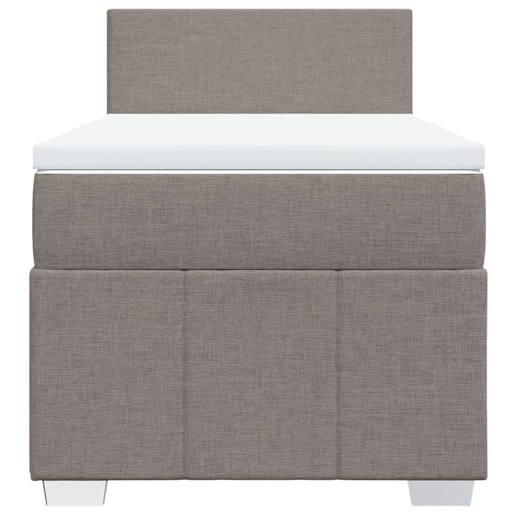 Sommier à lattes de lit avec matelas Taupe 90x190 cm Tissu