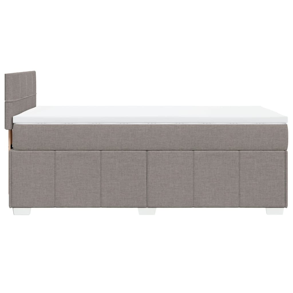 Sommier à lattes de lit avec matelas Taupe 90x200 cm Tissu