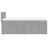 Sommier à lattes de lit avec matelas Gris clair 100x200cm Tissu