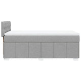 Sommier à lattes de lit avec matelas Gris clair 100x200cm Tissu