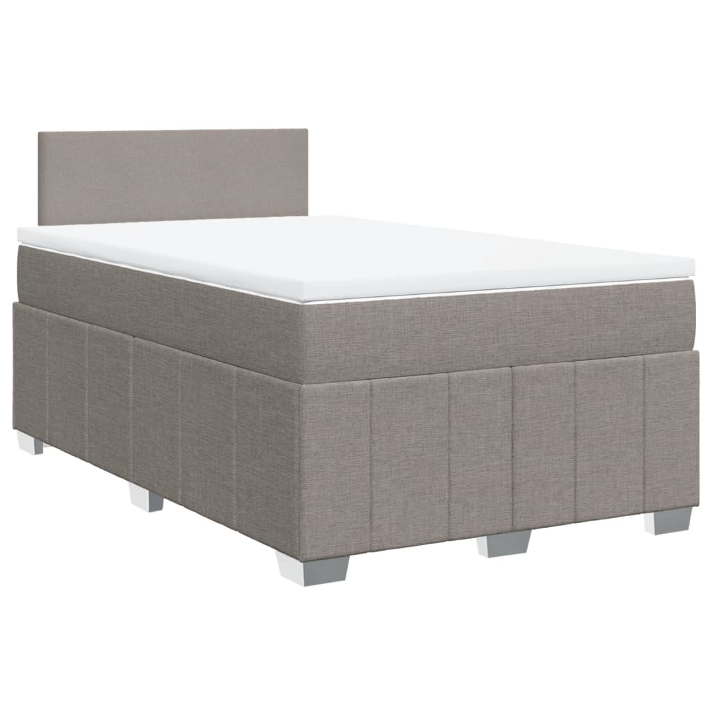 Sommier à lattes de lit avec matelas taupe 120x190 cm tissu