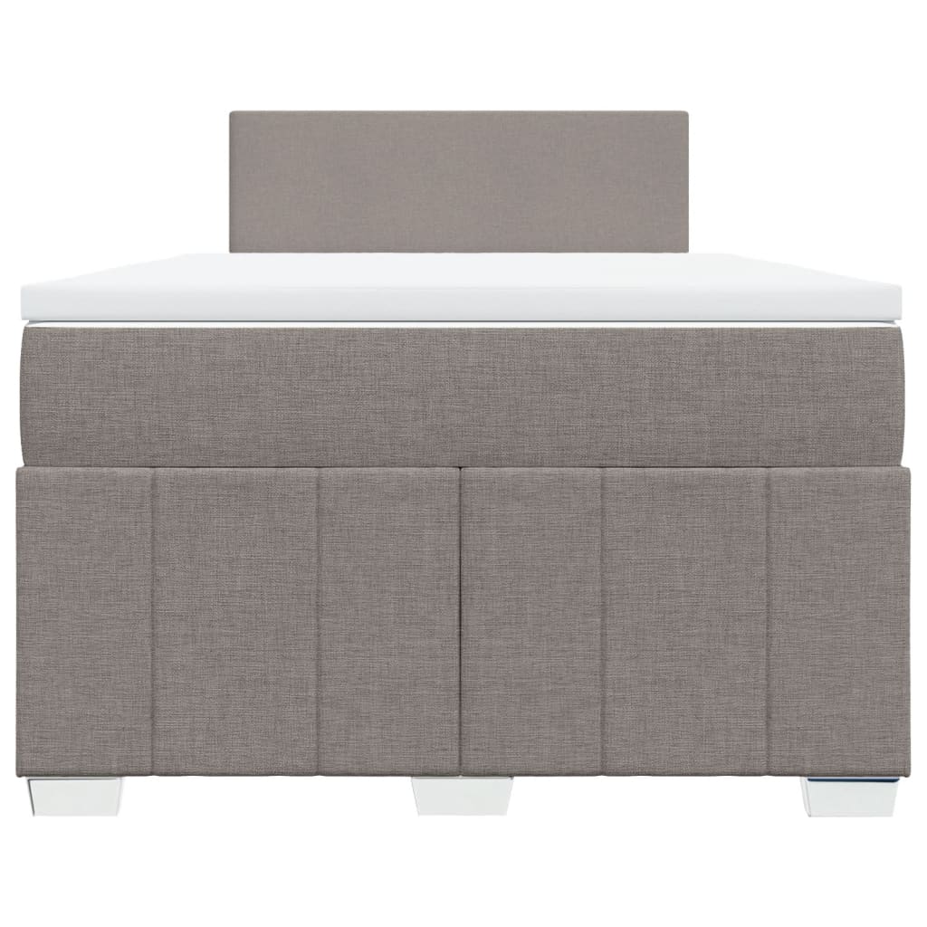 Sommier à lattes de lit avec matelas taupe 120x190 cm tissu