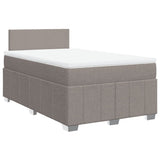 Sommier à lattes de lit avec matelas Taupe 120x200 cm Tissu