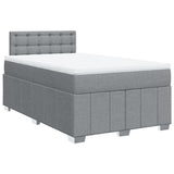 Sommier à lattes de lit avec matelas Gris clair 120x200cm Tissu