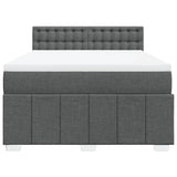 Slatted bed base with mattress Dark grey 160x200cm Fabric