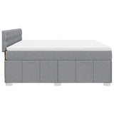 Slatted bed base with mattress Light grey 180x200cm Fabric