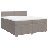 Sommier à lattes de lit avec matelas Taupe 200x200 cm Tissu