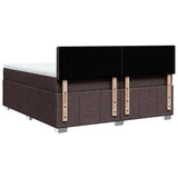 Slatted bed base with mattress Dark brown 200x200 cm