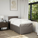 Slatted bed base with mattress Taupe 80x200 cm Fabric