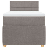 Slatted bed base with mattress Taupe 80x200 cm Fabric