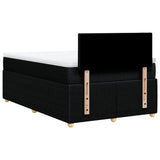 Slatted bed base with black mattress 120x190 cm fabric