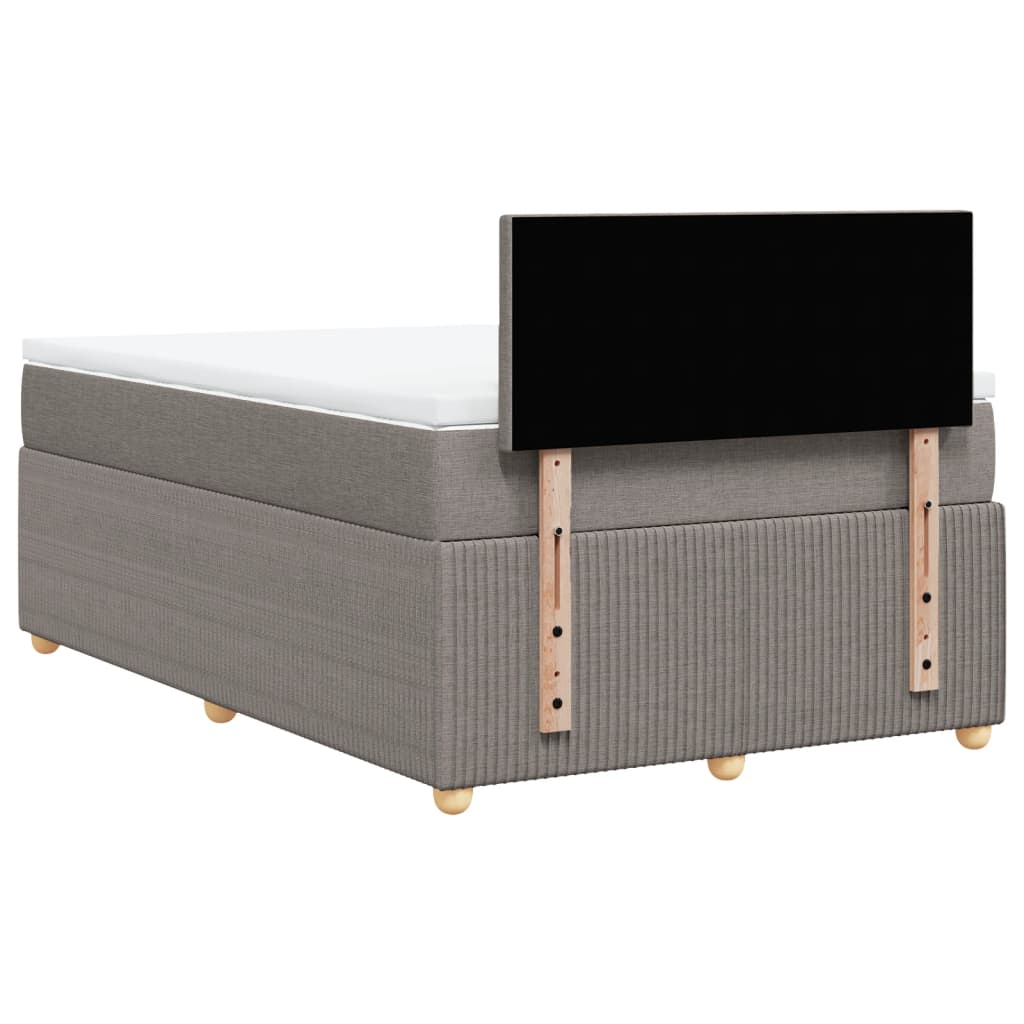 Sommier à lattes de lit avec matelas taupe 120x190 cm tissu