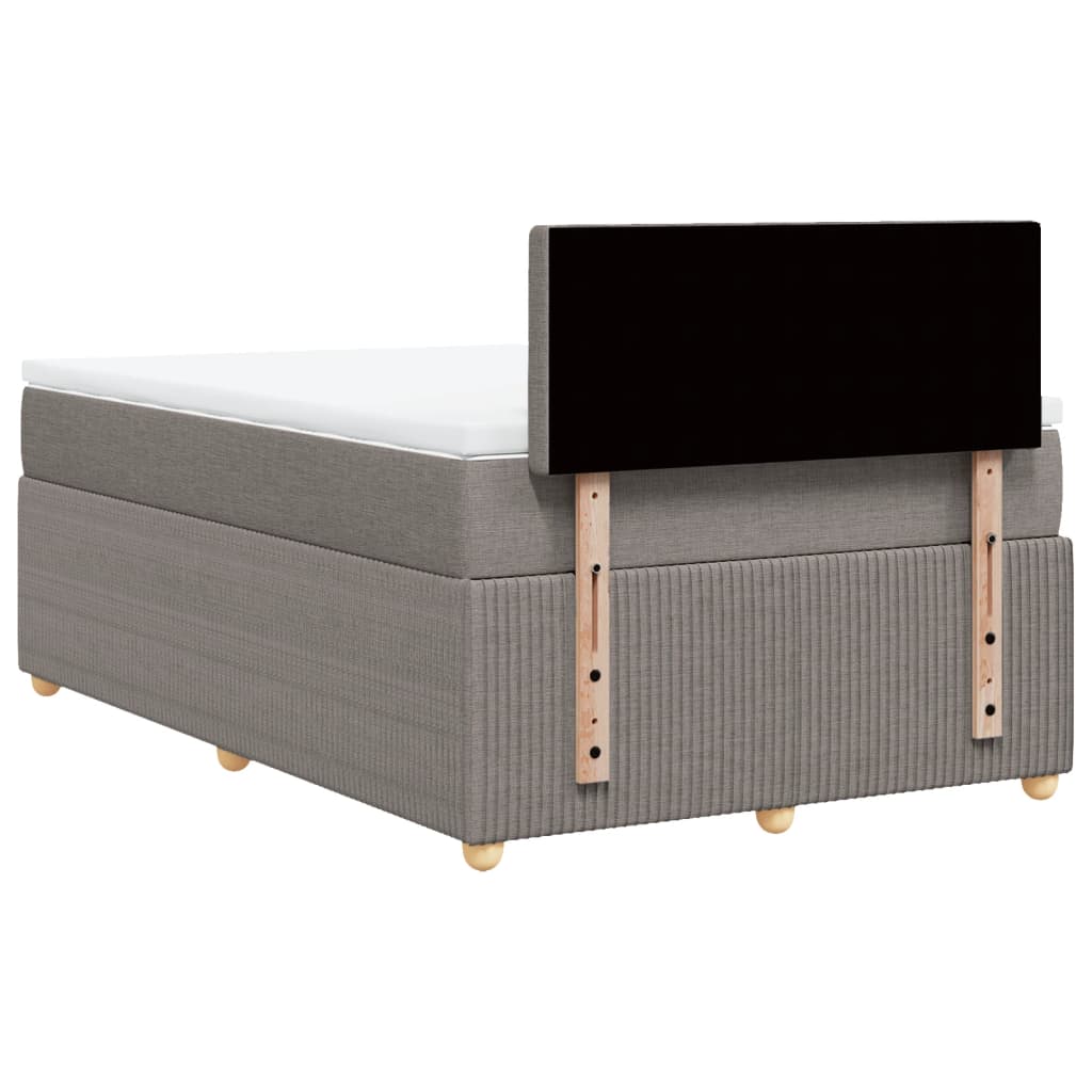 Sommier à lattes de lit avec matelas taupe 120x190 cm tissu