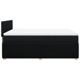 Sommier à lattes de lit avec matelas Noir 140x190 cm Tissu