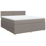 Sommier à lattes de lit avec matelas Taupe 180x200 cm Tissu