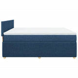 Slatted bed base with mattress Blue 180x200 cm Fabric