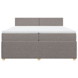 Sommier à lattes de lit avec matelas Taupe 200x200 cm Tissu