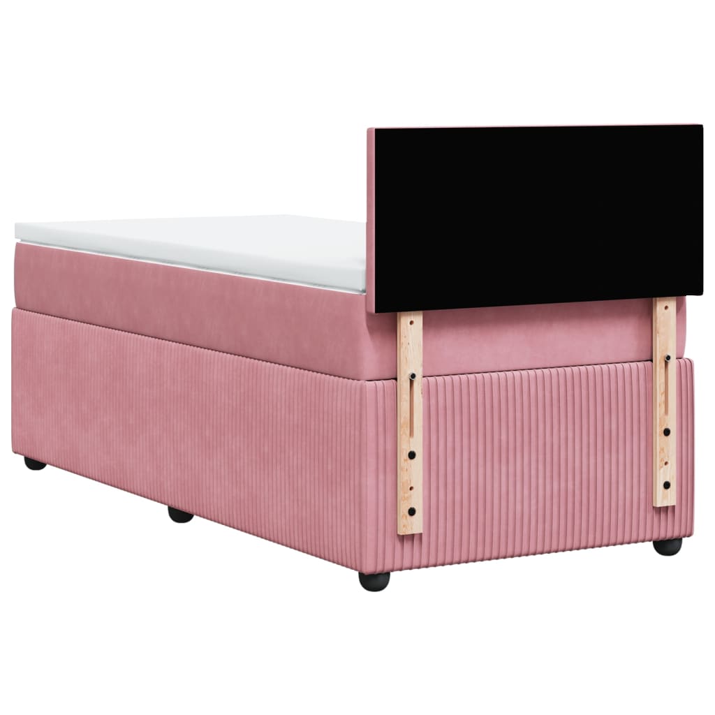 Sommier à lattes de lit avec matelas Rose 90x190 cm Velours