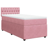 Sommier à lattes de lit avec matelas Rose 90x190 cm Velours