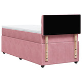 Sommier à lattes de lit avec matelas Rose 90x190 cm Velours