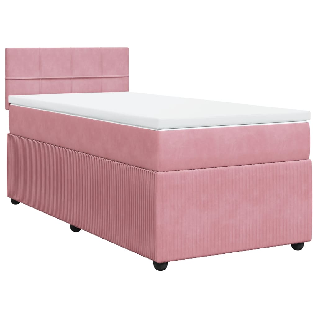 Sommier à lattes de lit avec matelas Rose 90x190 cm Velours