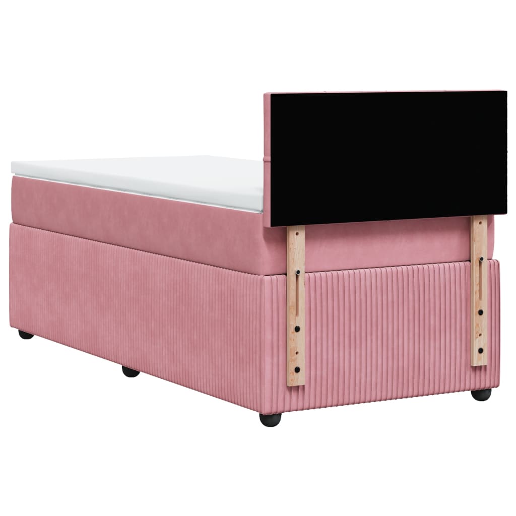 Sommier à lattes de lit avec matelas Rose 90x190 cm Velours