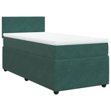 Slatted bed base with mattress Dark green 90x200 cm