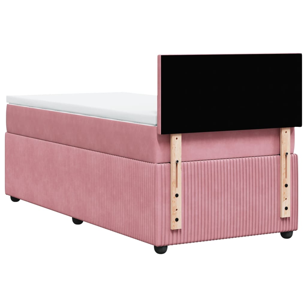 Sommier à lattes de lit avec matelas Rose 90x200 cm Velours