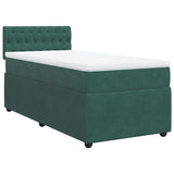 Slatted bed base with mattress Dark green 90x200 cm