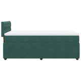 Slatted bed base with mattress Dark green 90x200 cm